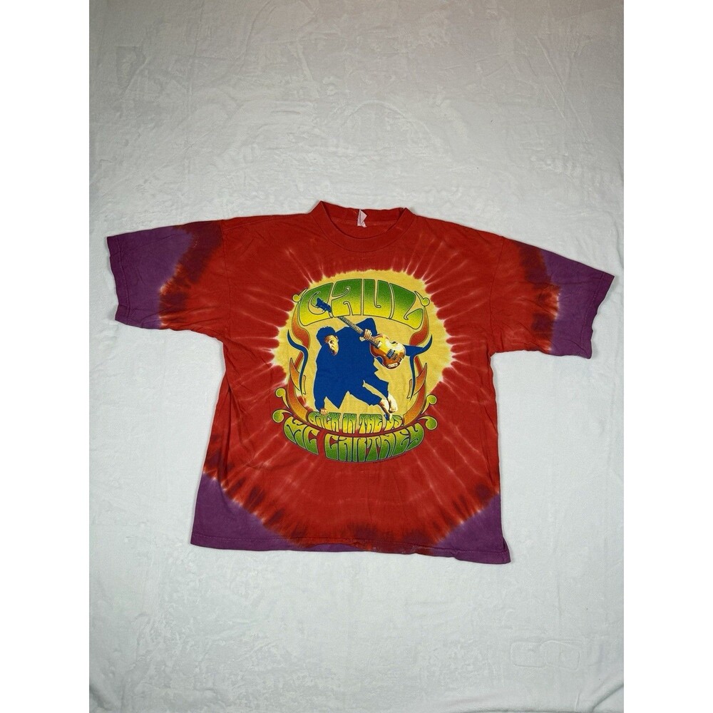 Vintage Paul McCartney Beatles Back In The US TOUR 2002 Tie Dye T Shirt Size XL